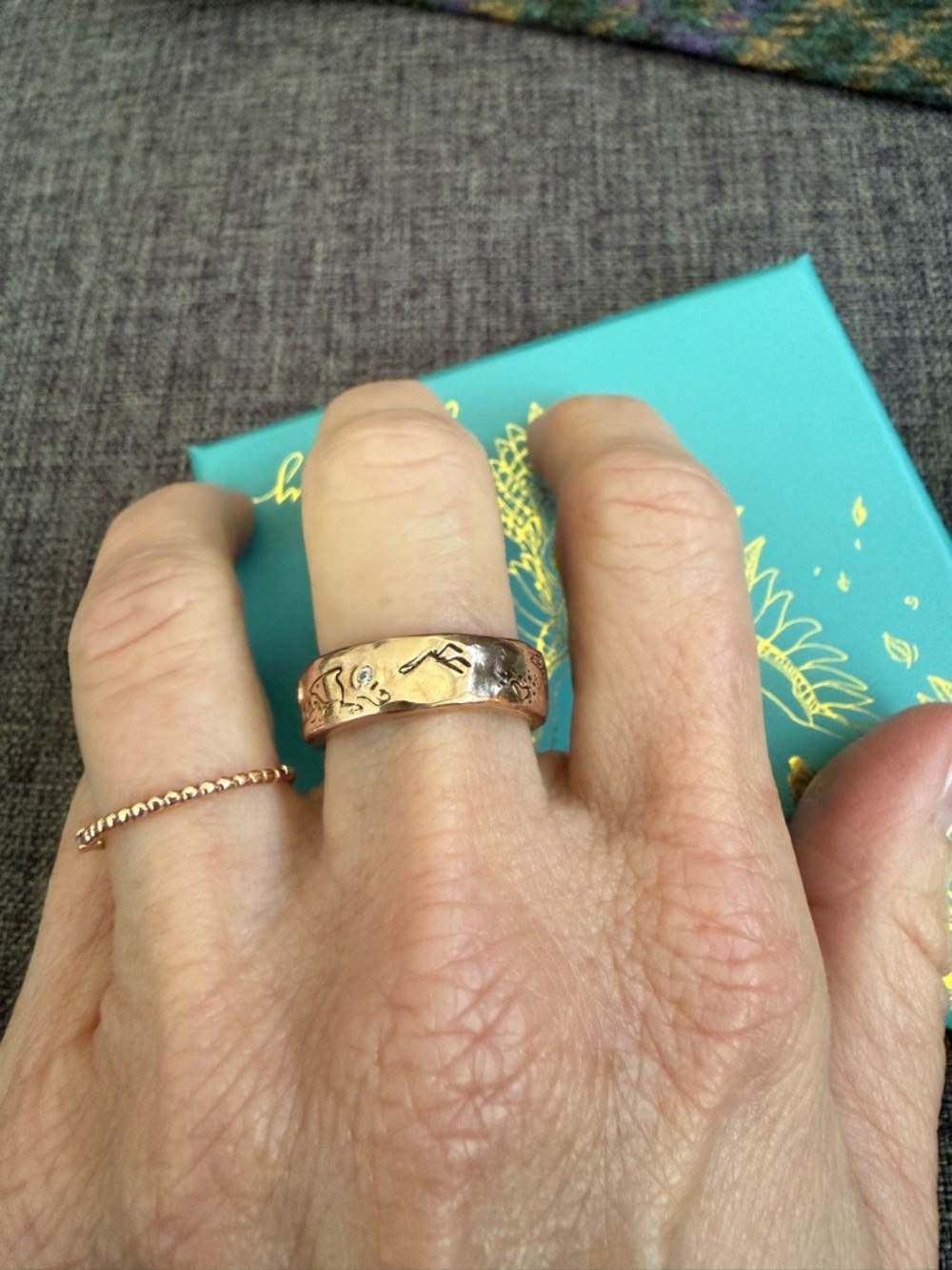 Jes Maharry 14 K Rose Gold and Diamonds “infinite love” ring GORGEOUS! - Picture 11 of 16